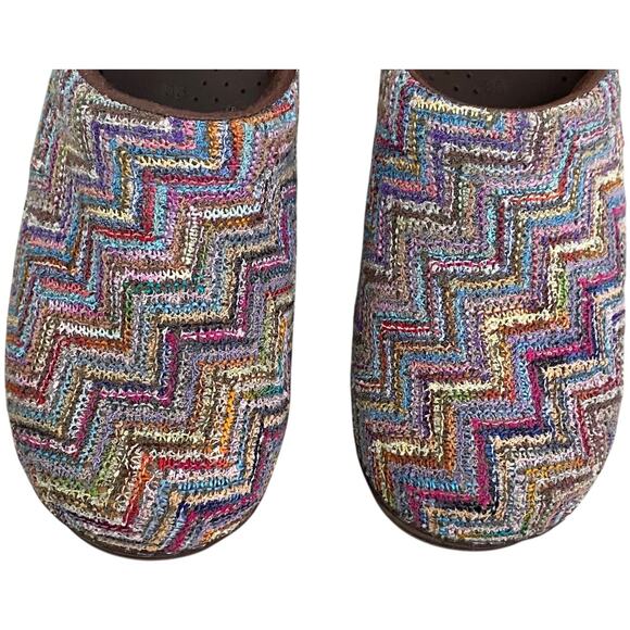 Sanita Professional Clogs EU 35 US 4 Woven Zig Zag Multicolour Work Comfort - Picture 11 of 11